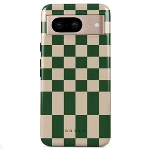 Burga Green and Cream Checkered Phone Case